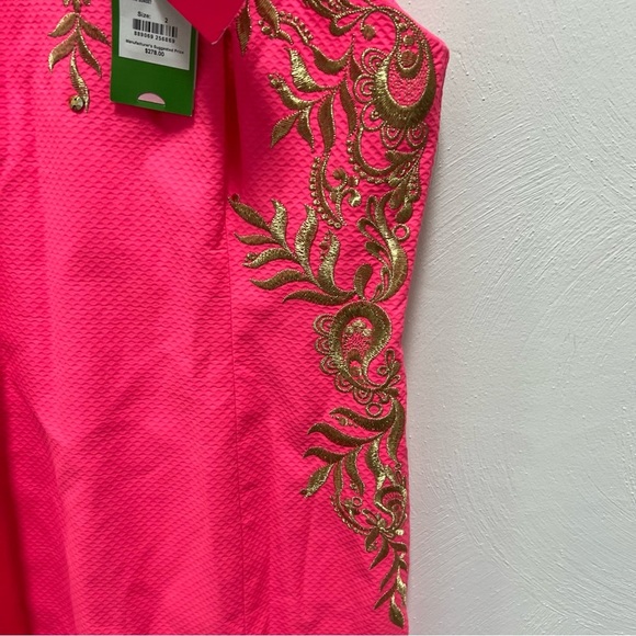 Lily Pulitzer Tina Stretch Shift Dress Size 2 NWT Bright Pink - Picture 4 of 5